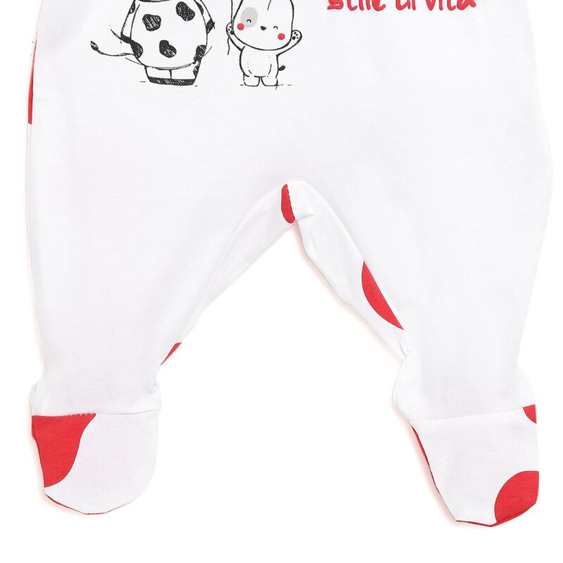 Infant Natural Printed Nappy Opening Babysuit image number null